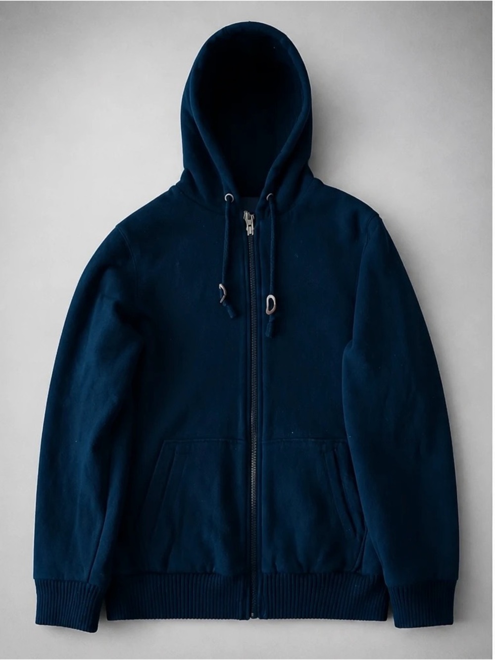 Vintage Buffalo David Bitton Navy Zip Front Hooded Windbreaker